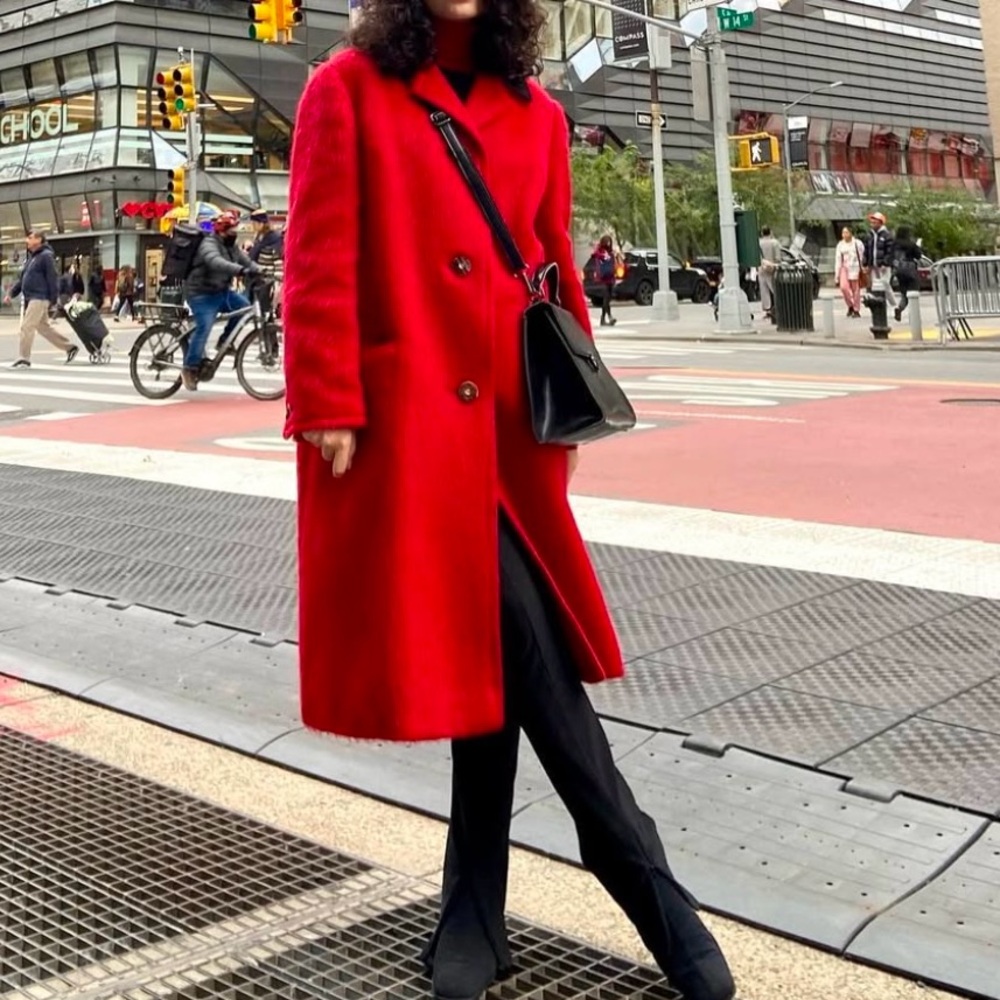 Vintage 100% Wool Red Coat